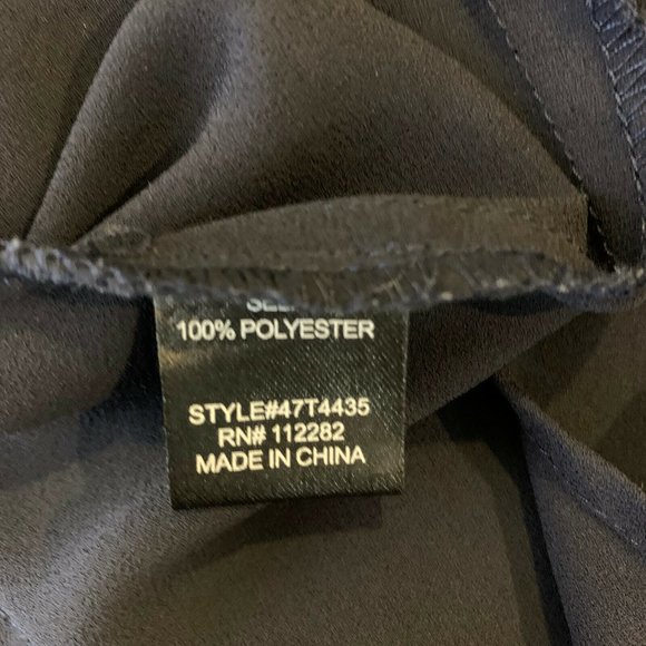 GREYLIN Split Neck Long Sleeve Crochet Trim Blouse - Picture 10 of 11